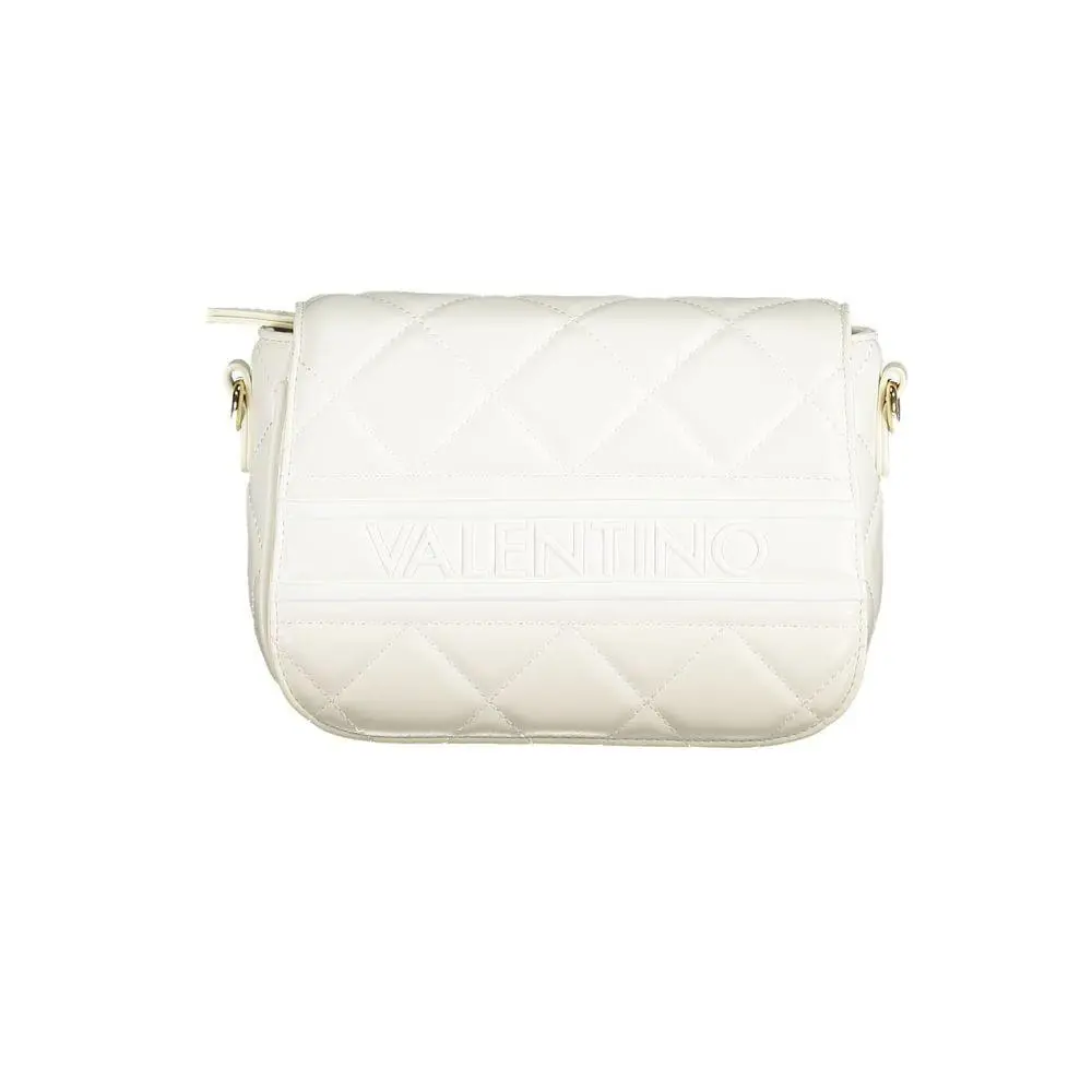 Valentino Bianco Polyurethane Women`s Bag with Adjustable Shoulder Strap
