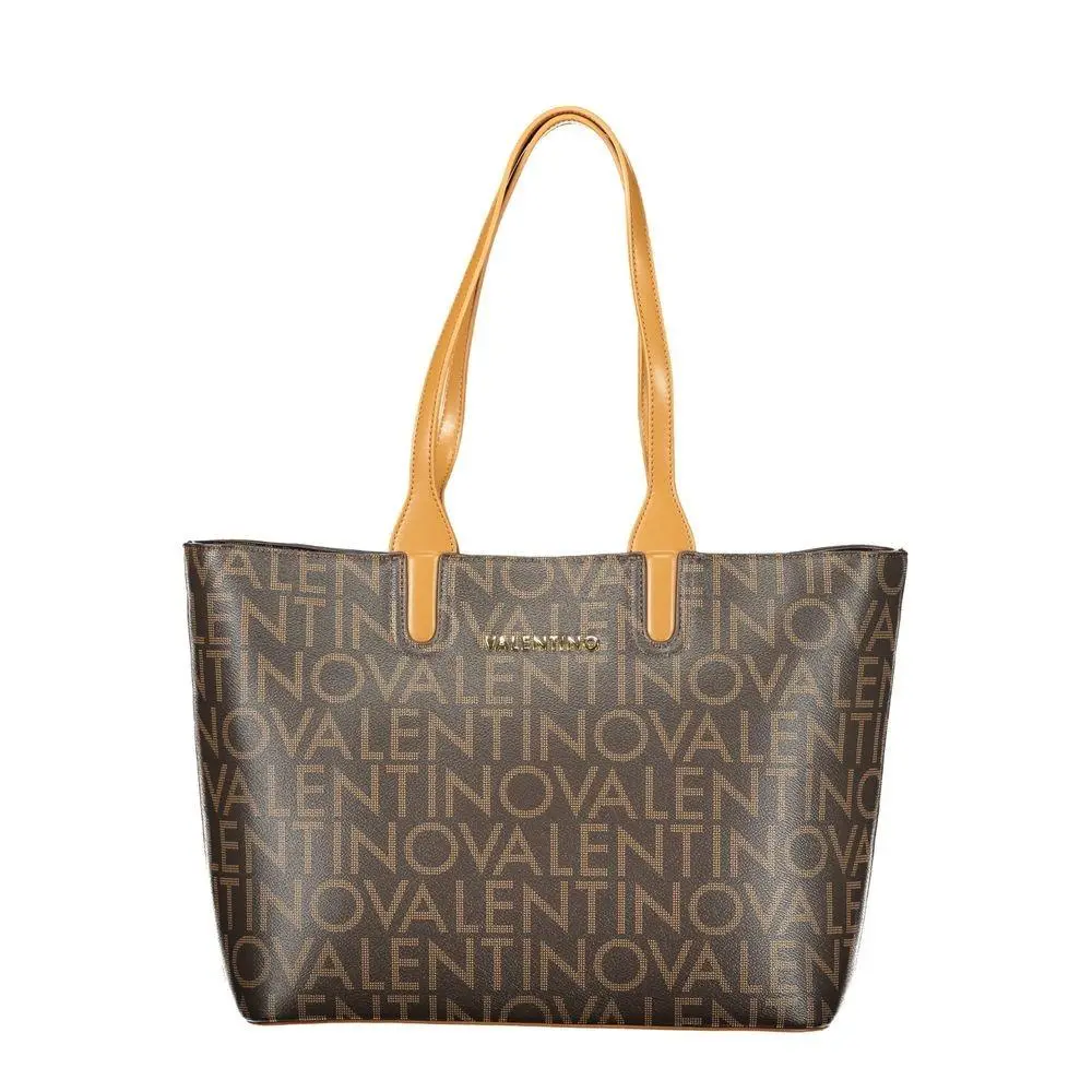 Mario Valentino Brown Polyurethane Women`s Bag - VA-41988