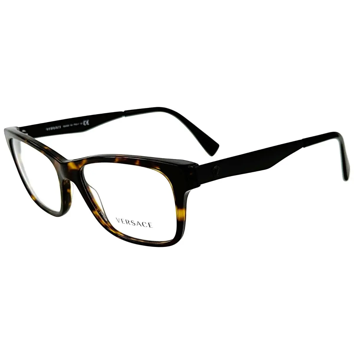 Versace VE3245 Mens Plastic Eyeglass Frame 5298 Havana 55-17 Italy w Case