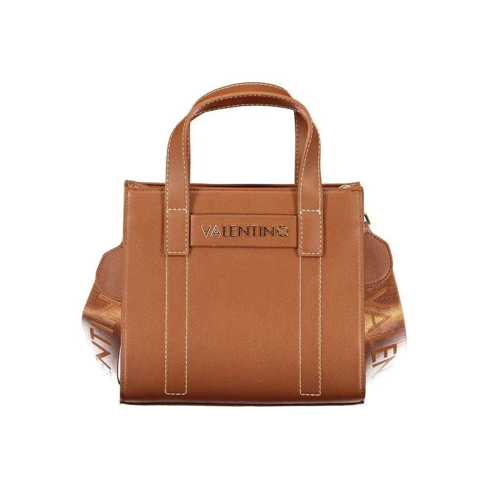 Mario Valentino Brown Polyurethane Women`s Bag - VA-44544
