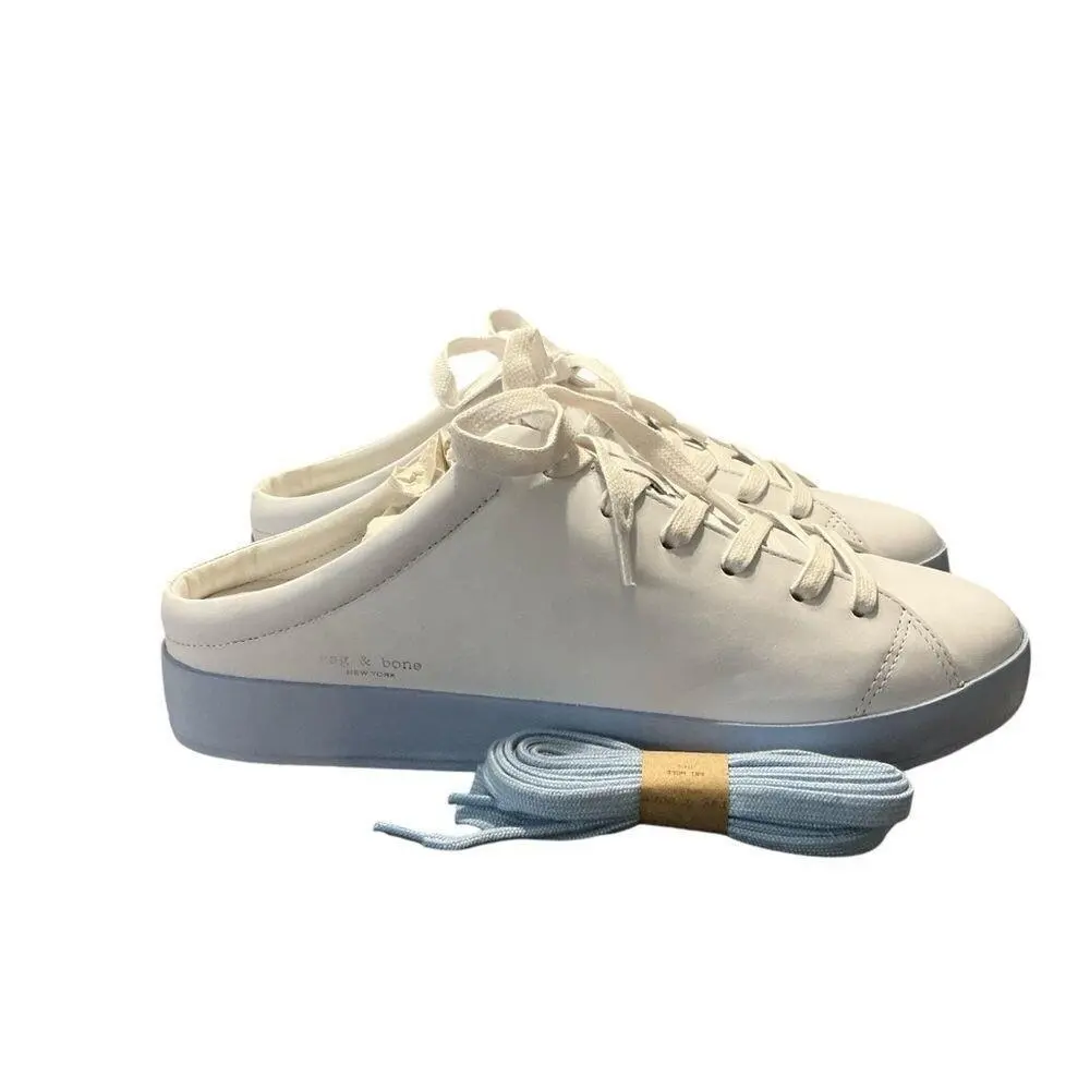Rag Bone RB1 Mule White/chambray Size 11 by Rag & Bone