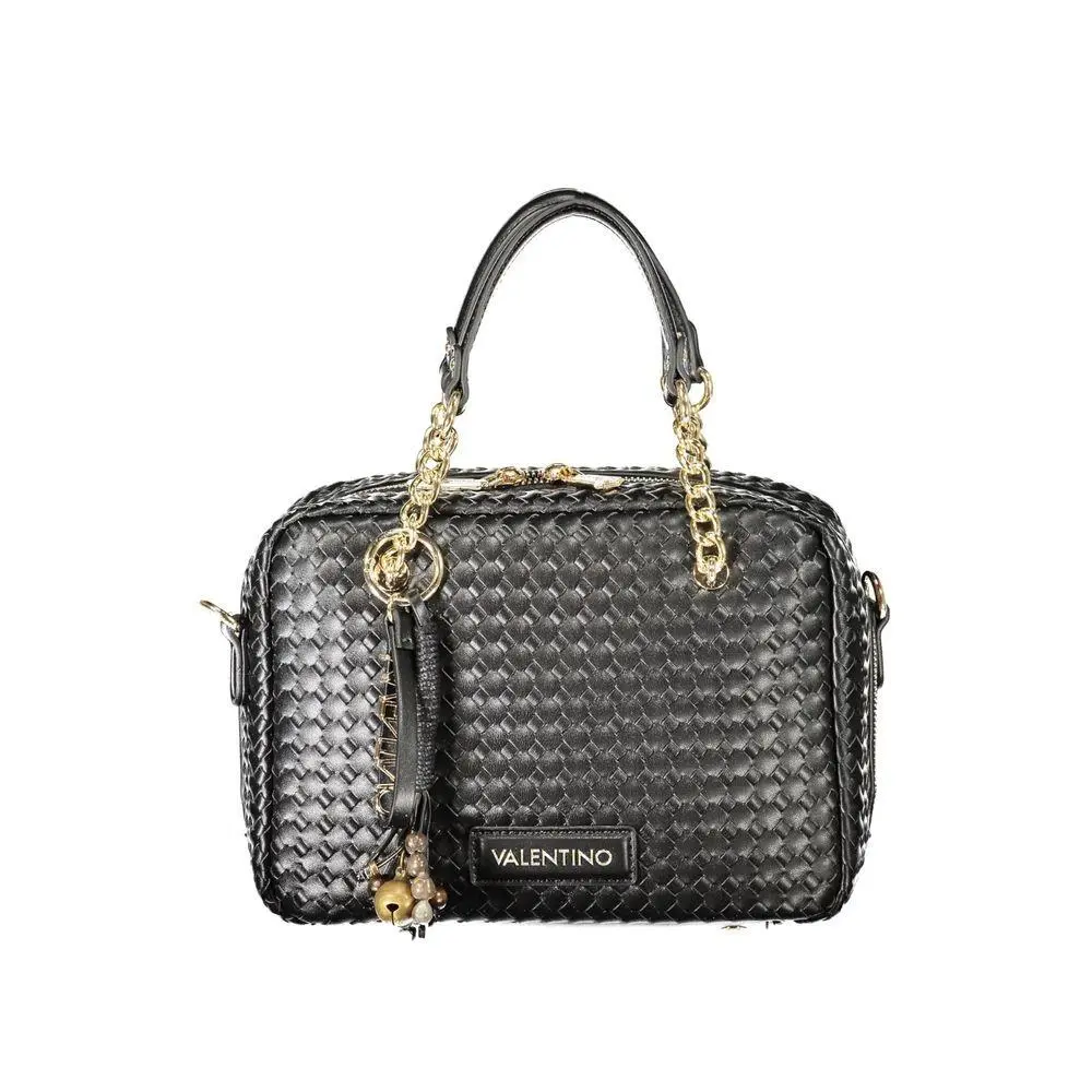 Mario Valentino Black Polyurethane Women`s Bag - VA-45879