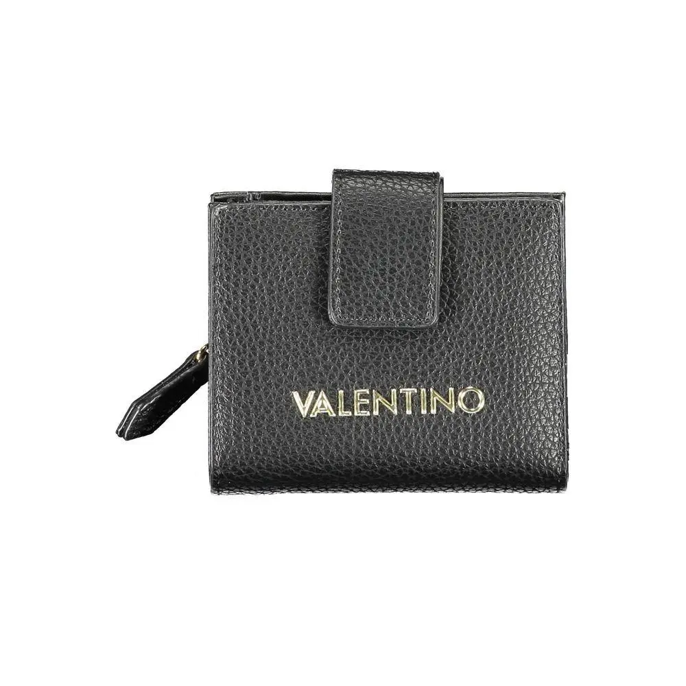 Mario Valentino Black Polyurethane Women`s Wallet - VA-38130