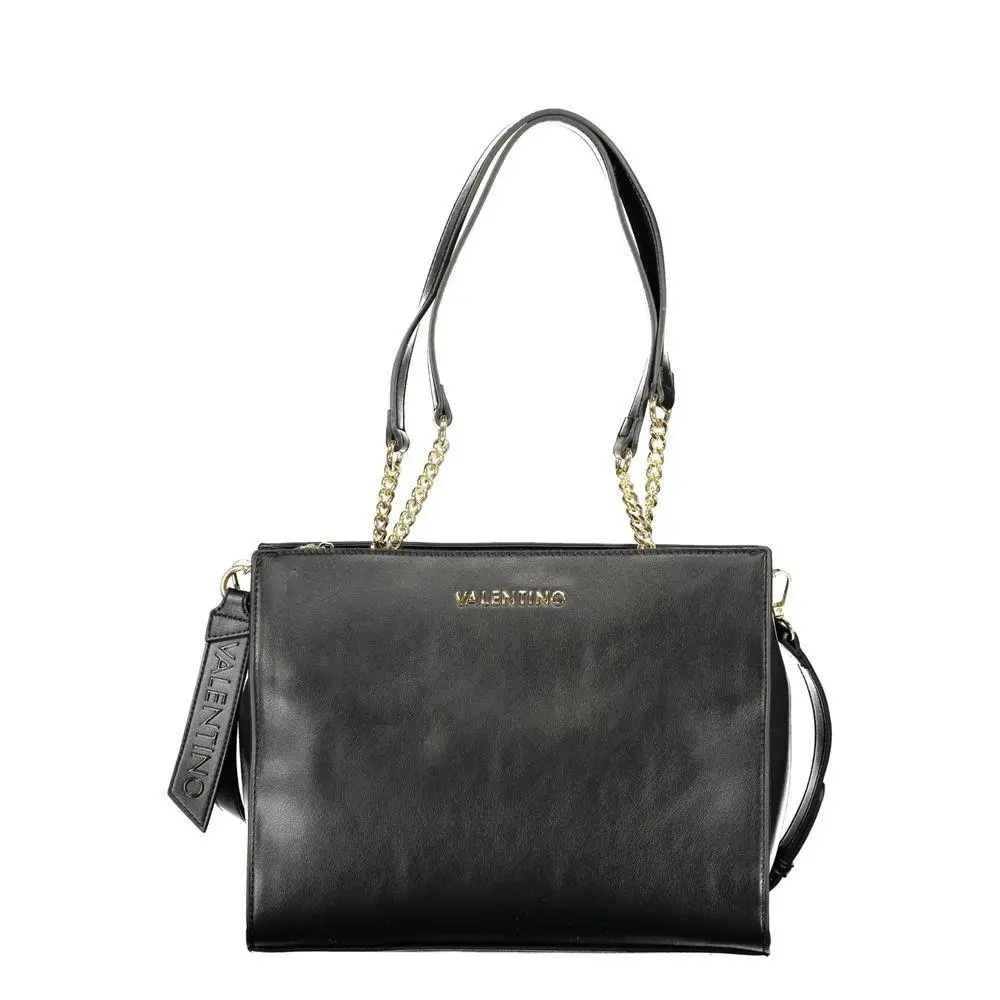 Mario Valentino Black Polyurethane Womens Bag - VA-44549