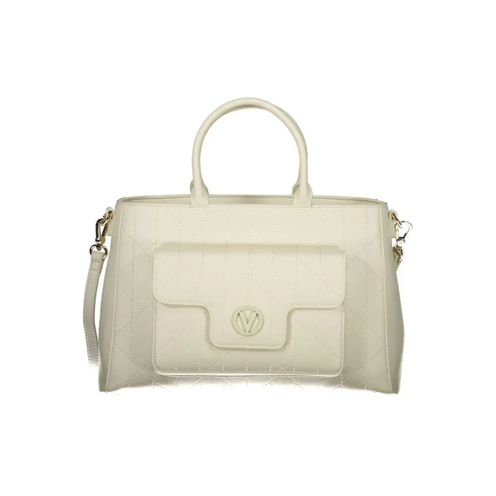 Mario Valentino Bianco Polyurethane Women`s Bag - VA-44616