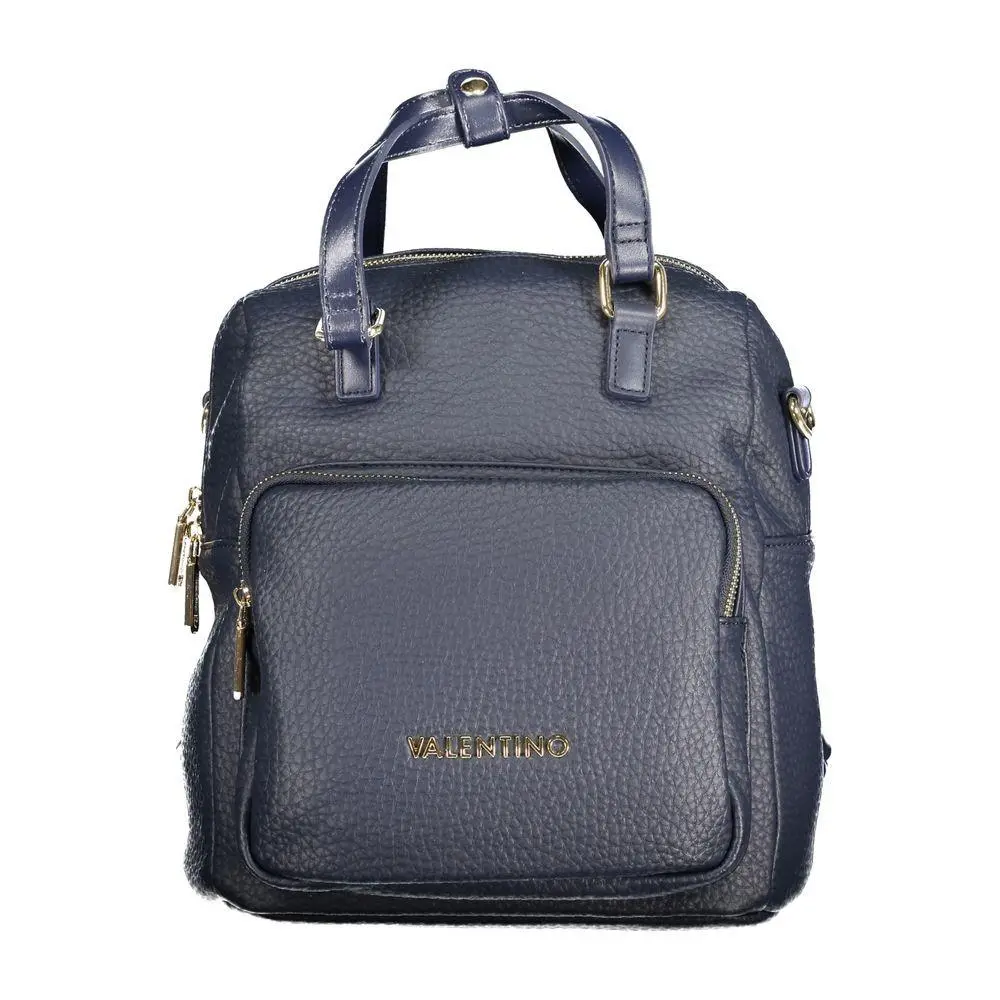 Mario Valentino Blue Polyurethane Women`s Backpack