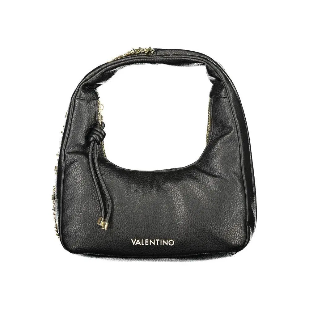 Mario Valentino Black Polyurethane Women`s Bag - VA-44467