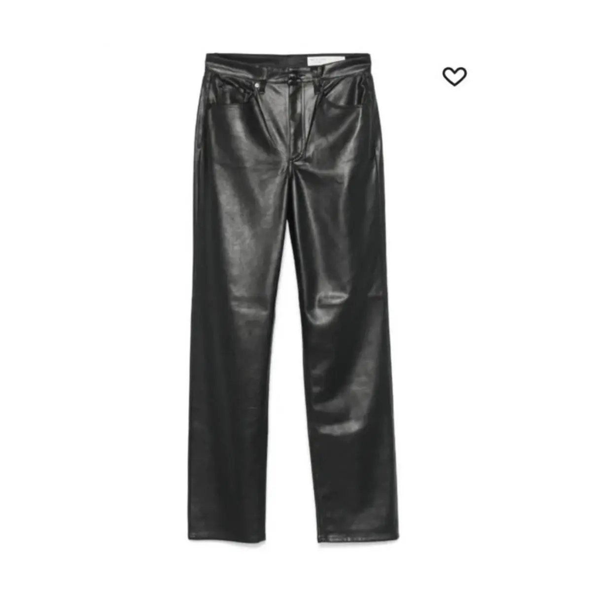 Rag Bone Harlow Leather Pants Straight Leg Black Size 30 Fashion by Rag & Bone