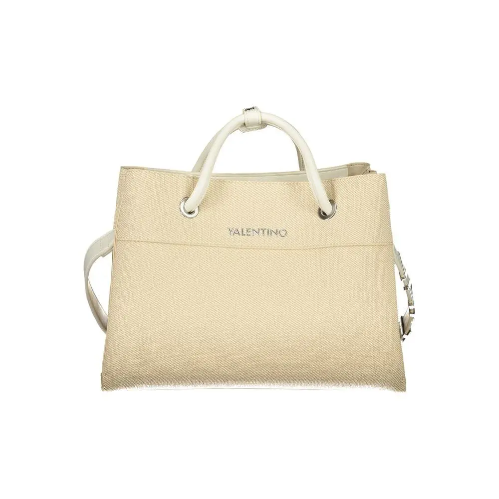 Mario Valentino Beige Polyurethane Women`s Bag - VA-44631