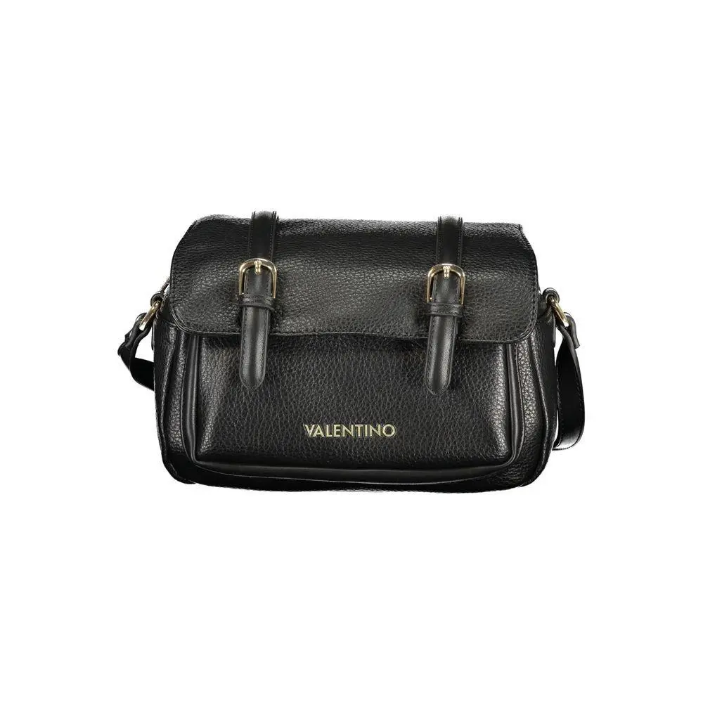 Mario Valentino Black Polyurethane Womens Bag - VA-41957