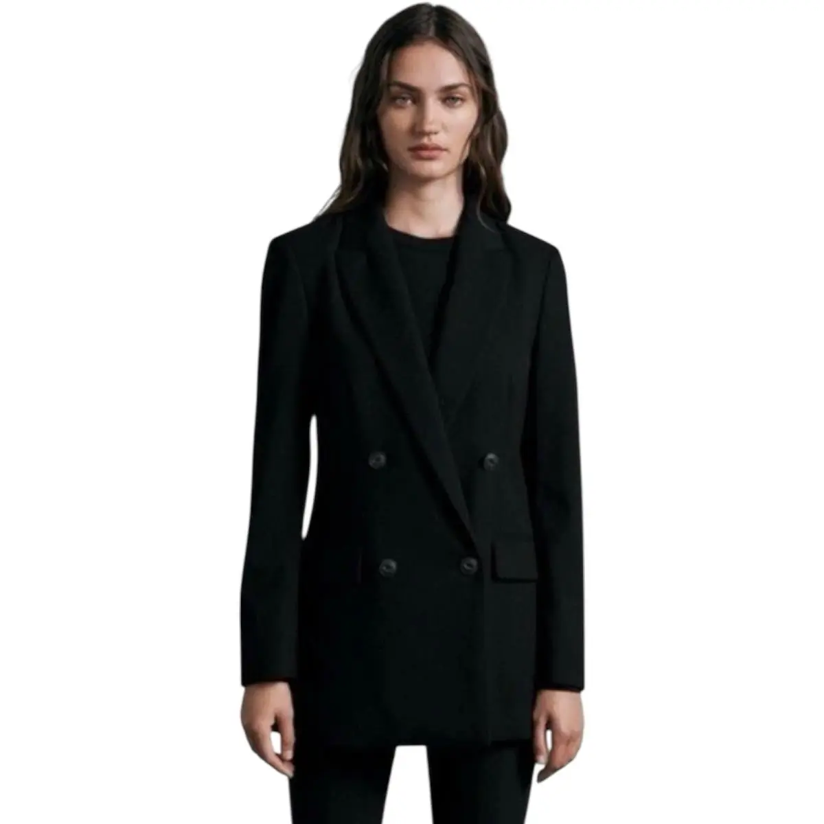 Rag Bone Icons Andie Classic Fit Twill Wool Blend Black Blazer Size 4