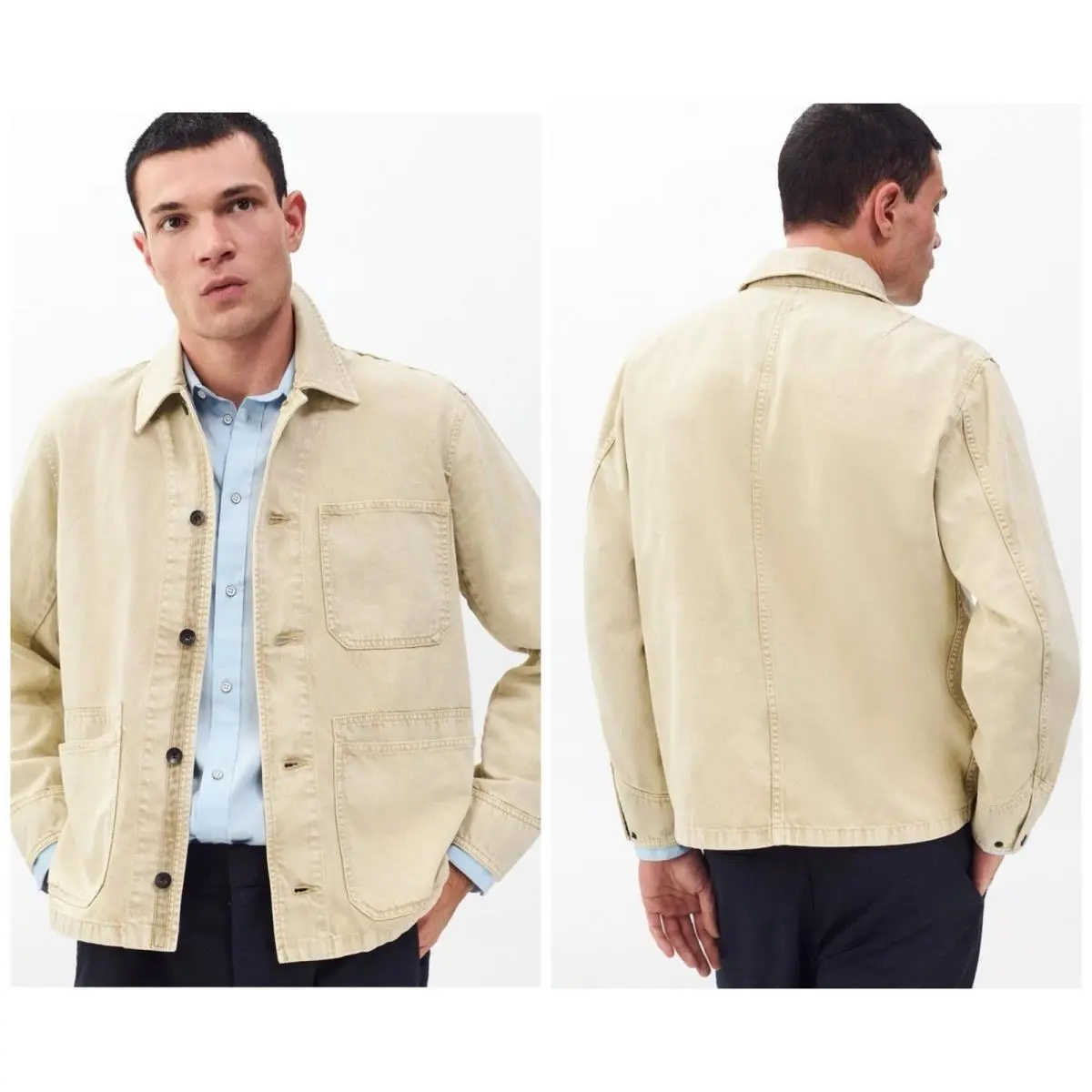 Rag Bone Tribeca Chore Jacket In Stone Beige Size: Medium