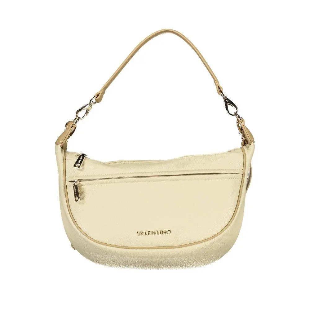 Valentino Beige Polyurethane Women`s Bag with Adjustable Shoulder Strap
