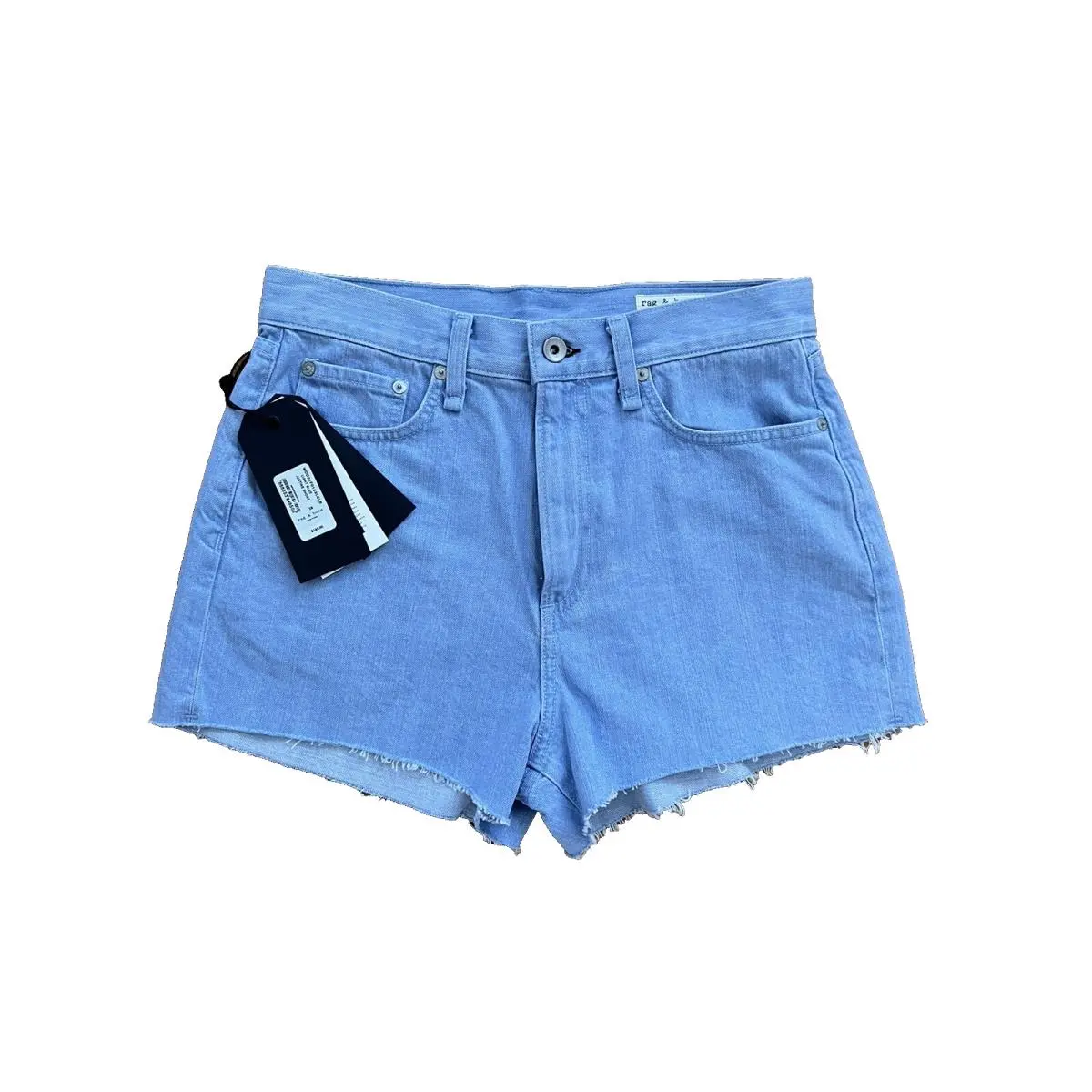 Rag Bone Light Blue Justine Short Women Size 28 High Rise Shorts A003007