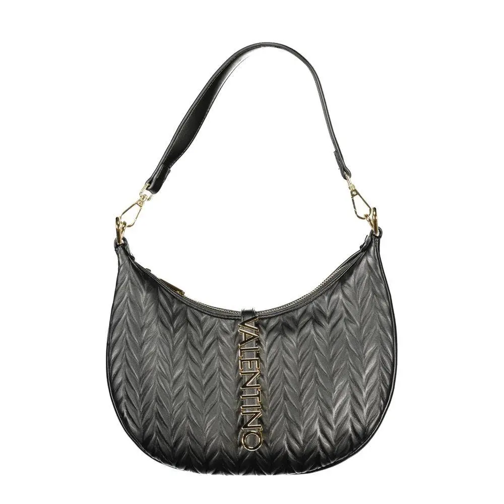 Mario Valentino Nero Polyurethane Women`s Shoulder Bag