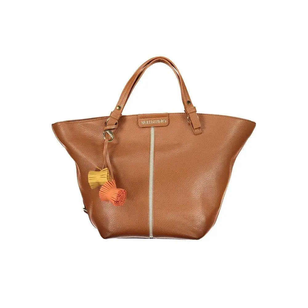 Mario Valentino Brown Polyurethane Women`s Bag - VA-44593