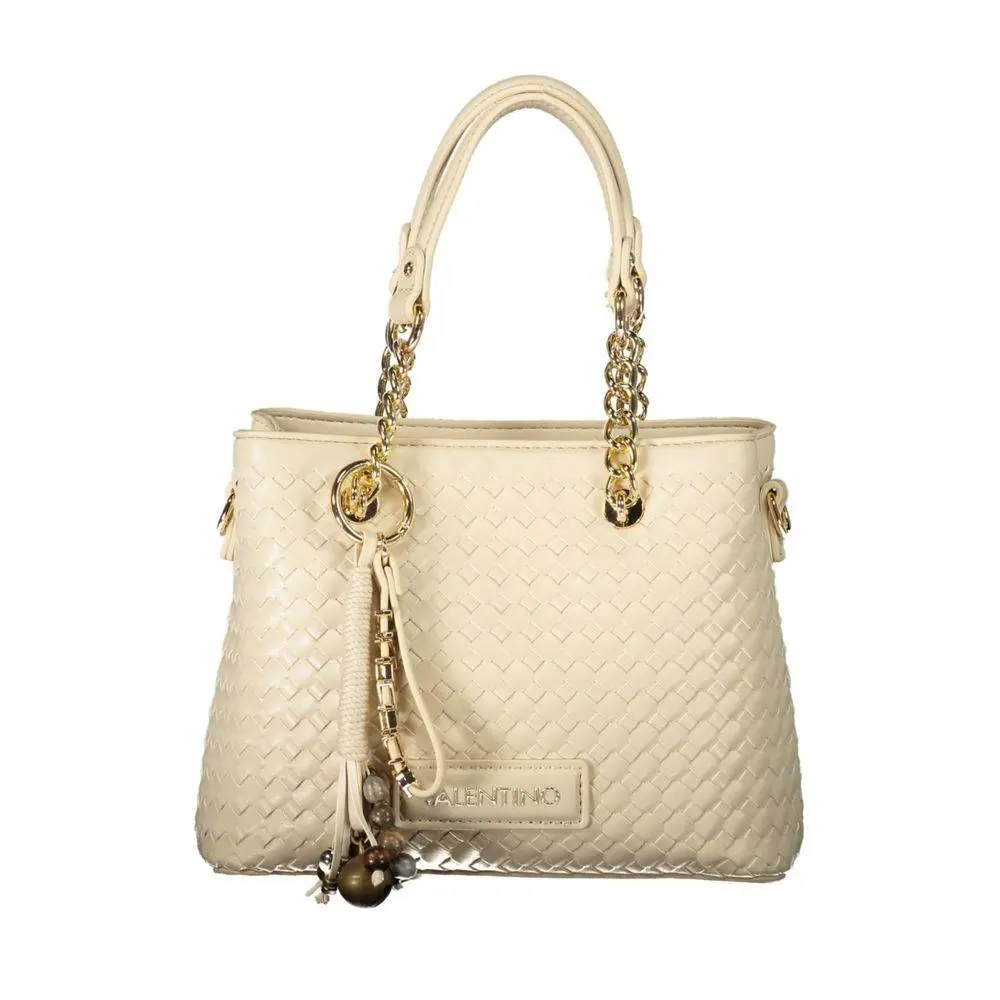 Mario Valentino Beige Polyurethane Women`s Bag - VA-45901