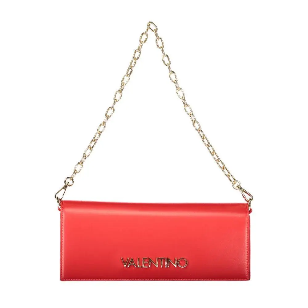Mario Valentino Rosso Polyurethane Women`s Shoulder Bag - VA-39153