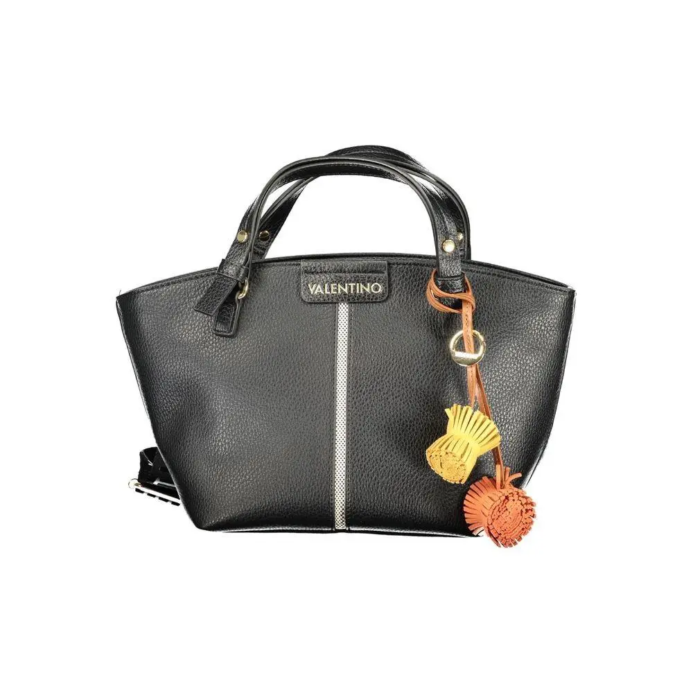 Mario Valentino Black Polyurethane Women`s Bag - VA-44664