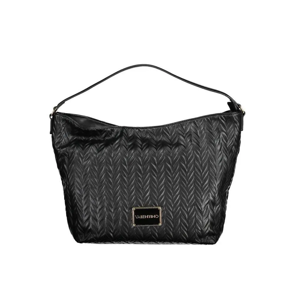 Mario Valentino Black Polyurethane Women`s Bag - VA-21556