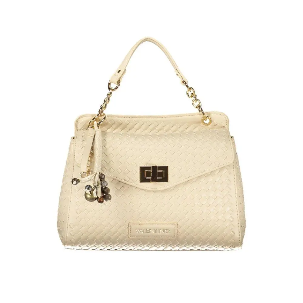 Mario Valentino Beige Polyurethane Women`s Bag - VA-45900