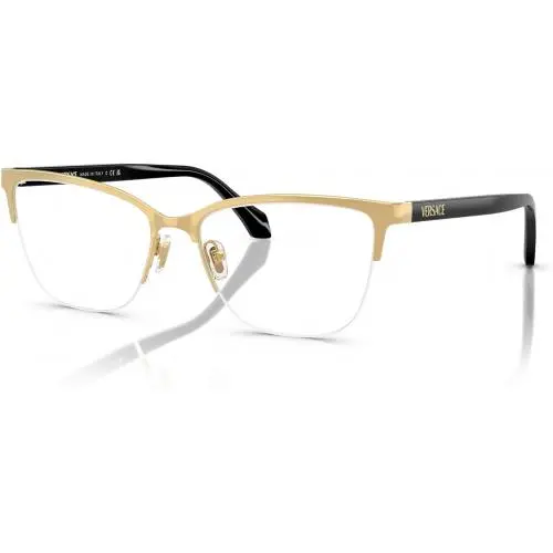 Versace VE1304 1002 Eyeglasses 54mm Gold / Clear Demo Lens