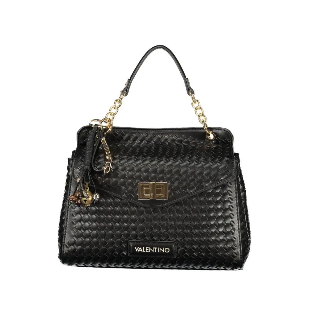 Valentino Black Polyurethane Women`s Bag with Adjustable Strap
