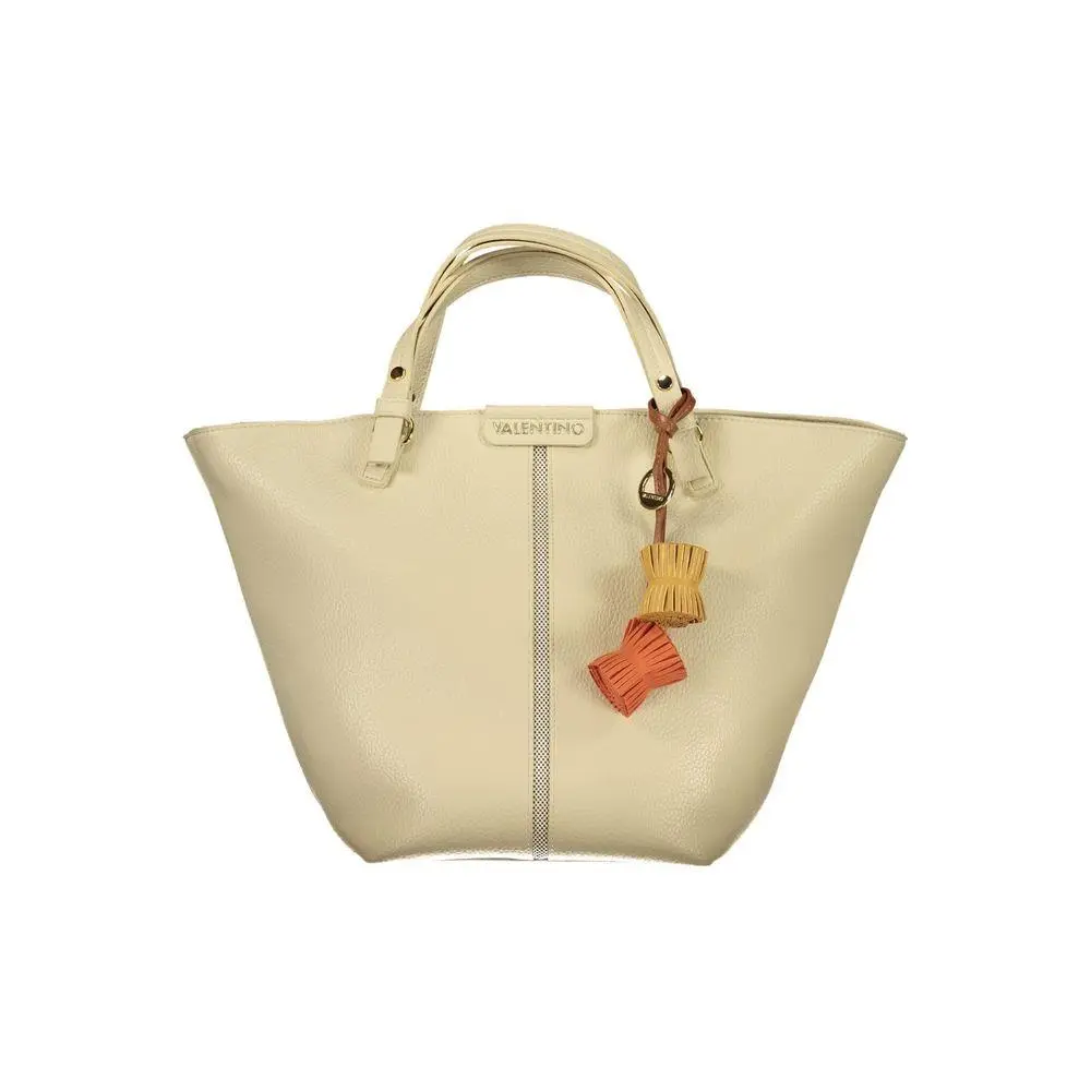 Mario Valentino Beige Polyurethane Women`s Bag - VA-44526