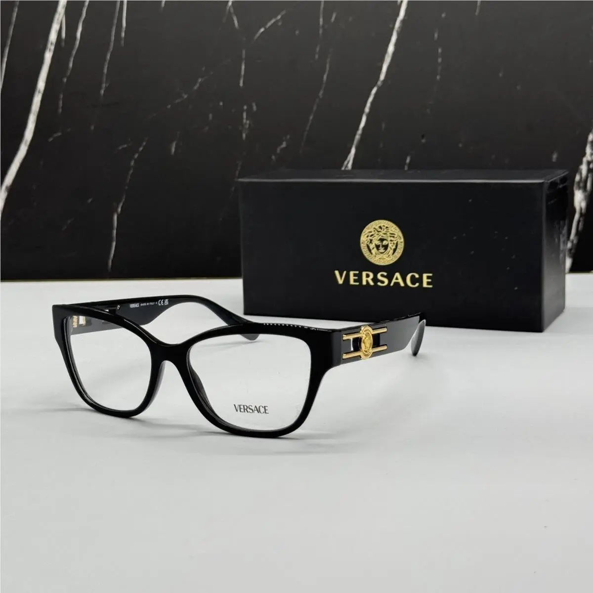 Versace VE3347 GB1 Black Cat Eye Women Eyeglasses