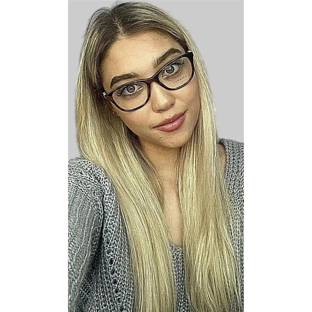 Versace Mod. 3219 44 Tortoise 52mm Cat Eye Women`s Eyeglasses Italy 8 9