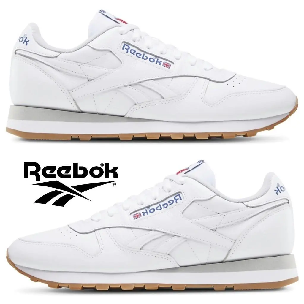 Reebok shoes - Reebok Classic Leather - Classic Leather - White, Manufacturer: Blue/Footwear White/Gum 17