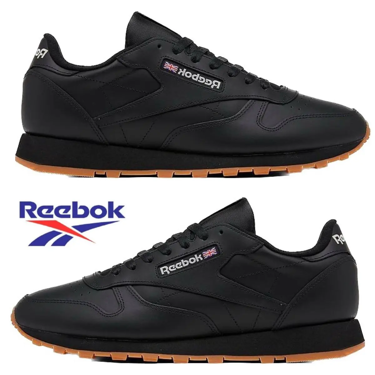 Reebok shoes - Reebok Classic Leather - Classic Leather - Black, Manufacturer: Core Black/Pure Grey 5