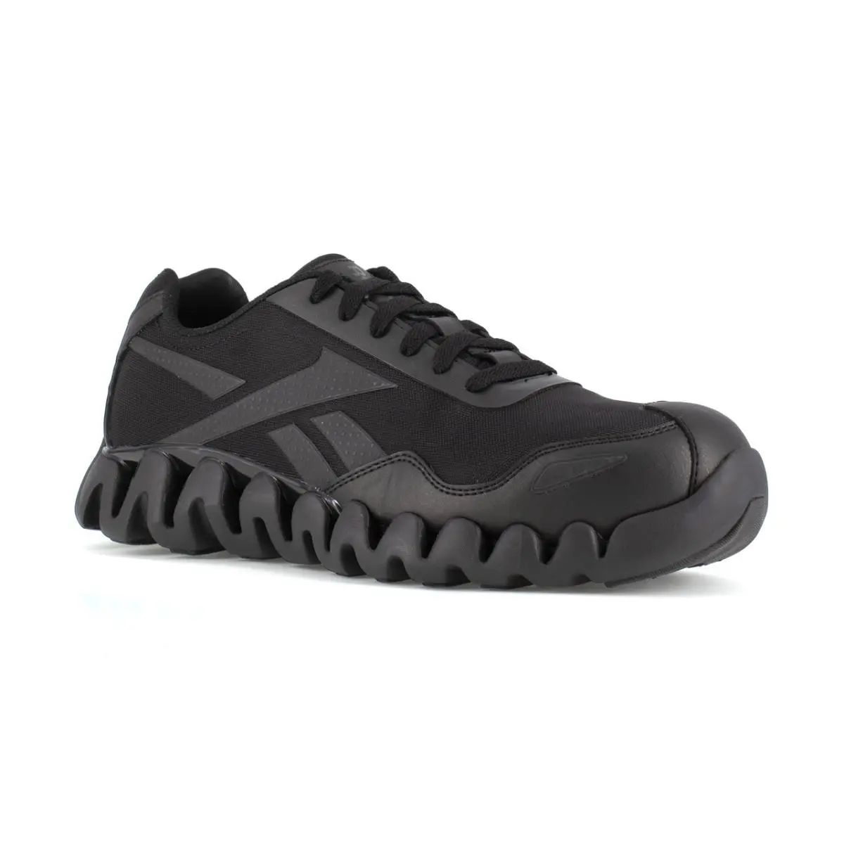 Reebok Work Shoes Men RB3019 Composite Toe Slip Resistant EH Metal Free Safety - Black