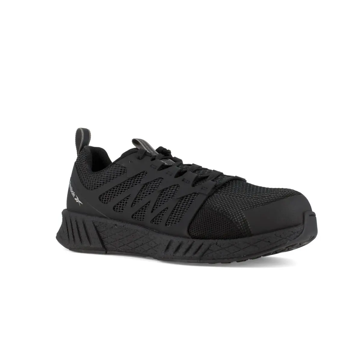 Reebok Work Shoes Men RB4317 Fusion Flexweave Composite Toe Slip Resistant EH - Black