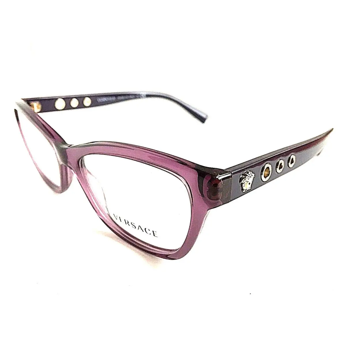 Versace Women`s Eyeglasses Mod. 2532 Purple 52mm Cat Eye Frame 4 7 9