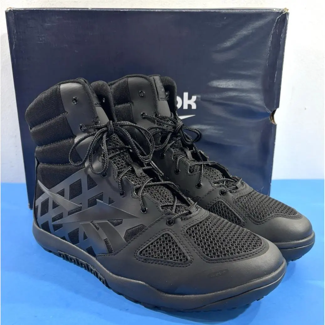 11.5 M Mens Reebok Nano Tactical 6 Side Zip Boots Black RB7120