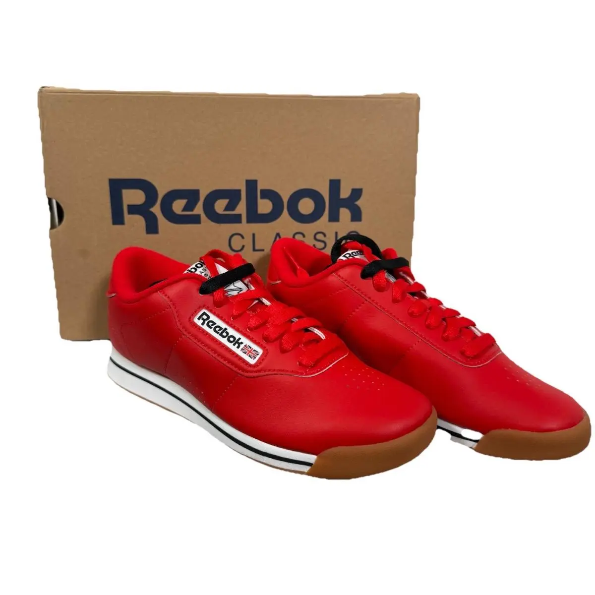 Reebok Princess Women`s Size 5.5 Red/white/gum DV5097