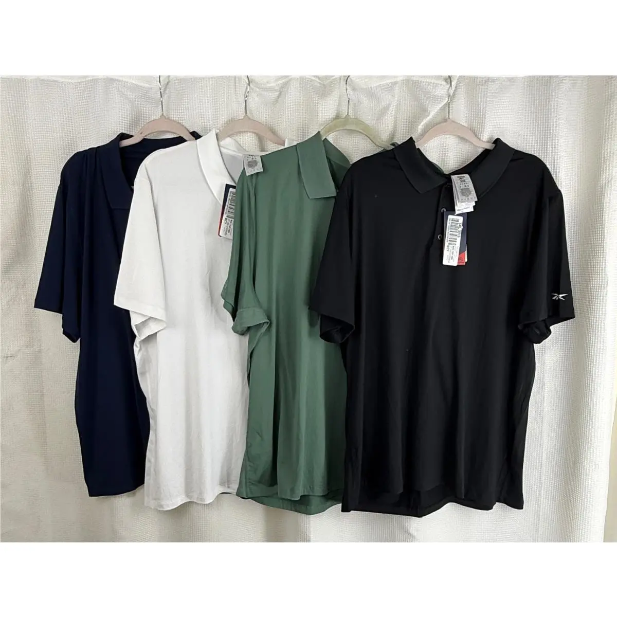 Reebok Performance Mens Wor Polo Shirt Size Xxl Black White Navy Green Lot of 4
