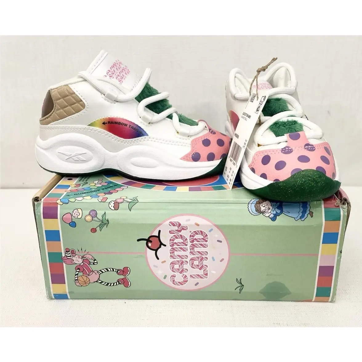 Reebok Candy Land Size 10c Question Allen Iverson Sneakers Shoes Girls Kids