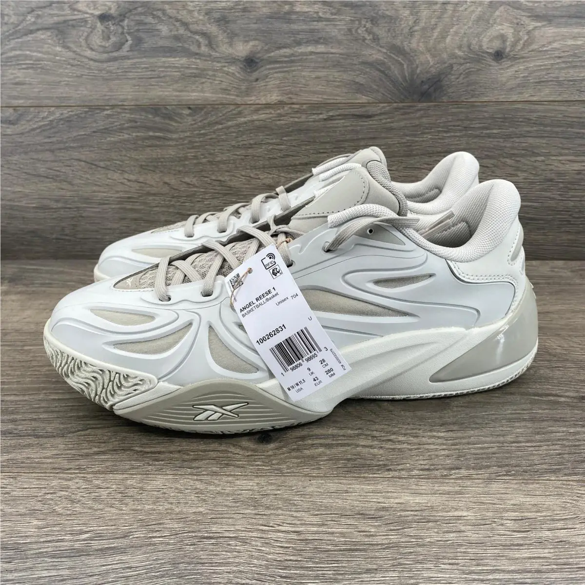 Reebok Angel Reese 1 Basketball Sneakers Mens 10 Womens 11.5 Grey 100262831