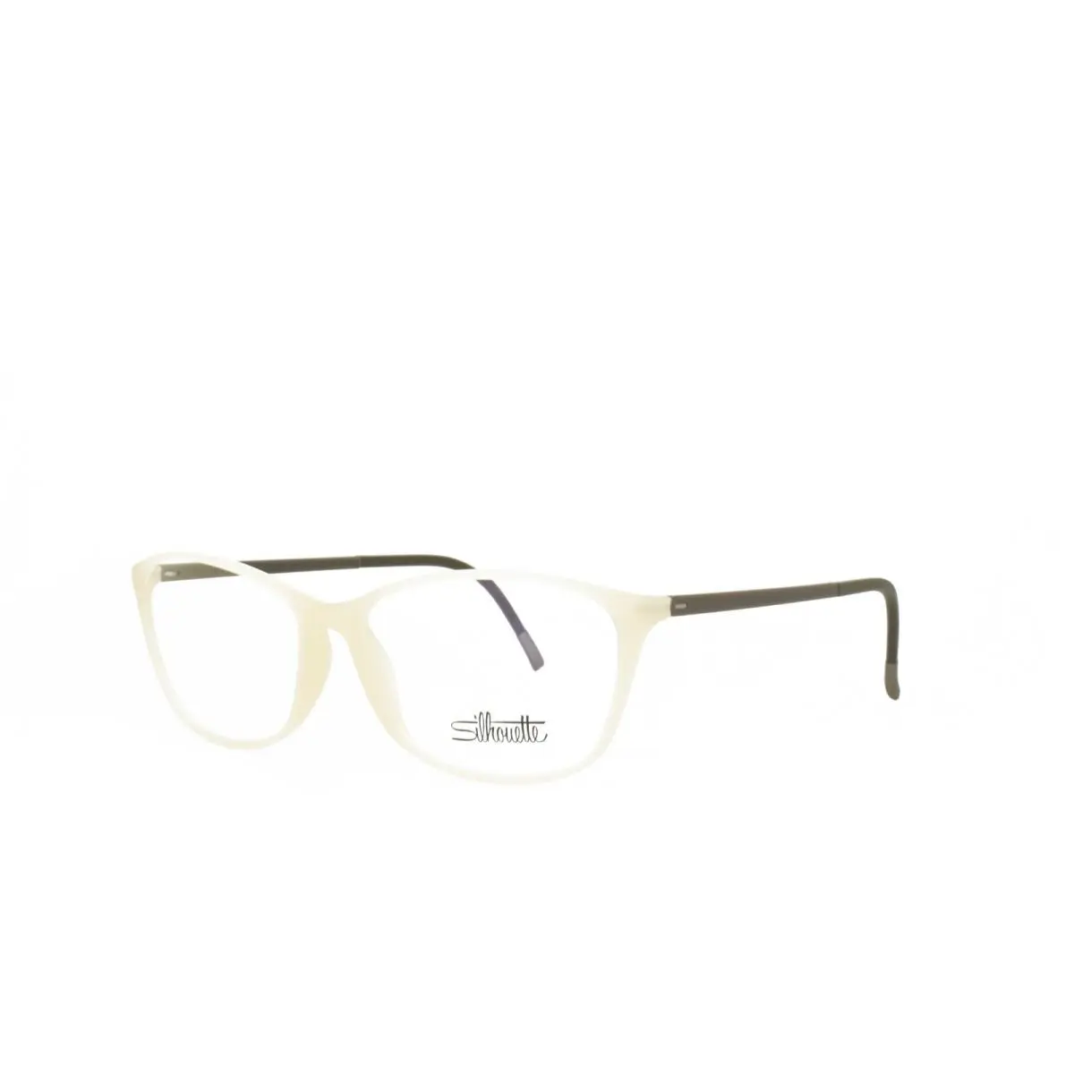Last One Silhouette Spx Illusion 1563 10 6106 Eyeglasses 53-14-130 - Frame: Ivory / Gray, Rim: Ivory, Temple: Gray