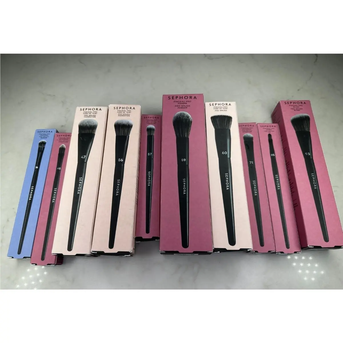 Sephora Collection Pro Makeup Brush Set Bundle 10 Brushes –