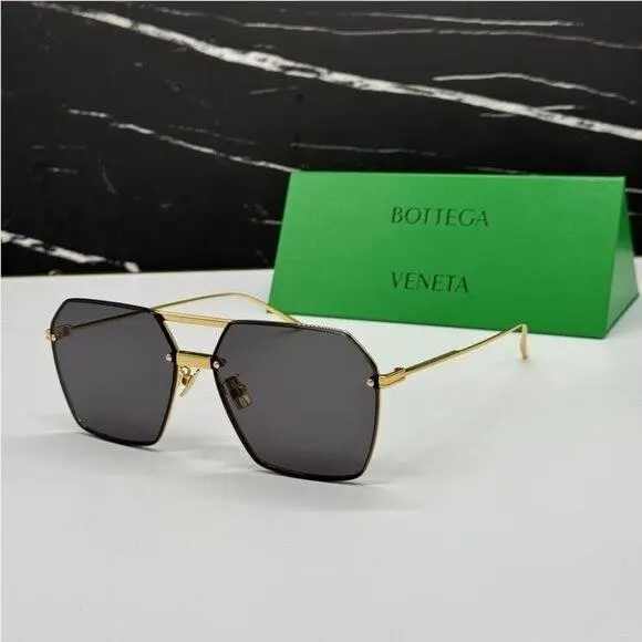 BV1045S 001 Bottega Veneta Gold/grey Women Bottega Veneta Sunglasses