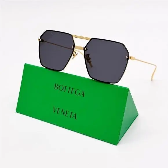 Bottega Veneta BV1045S 001 Women Grey/gold Sunglasses Bottega Veneta