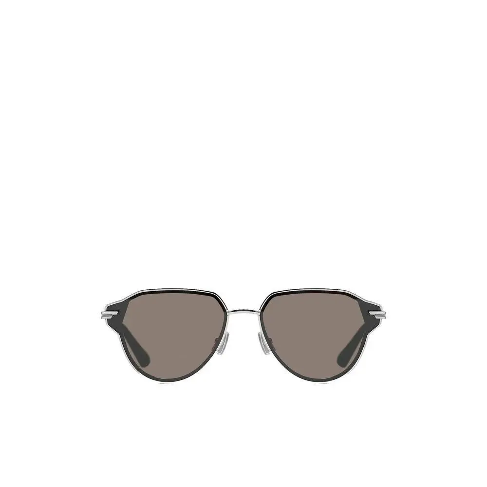 Silver Metal Sunglasses by Bottega Veneta