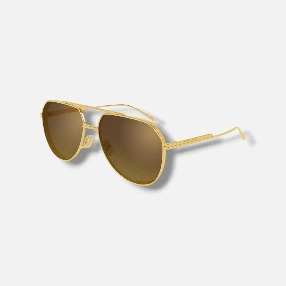 Bottega Veneta BV1465S Women`s Gold Pilot Sunglasses R2813