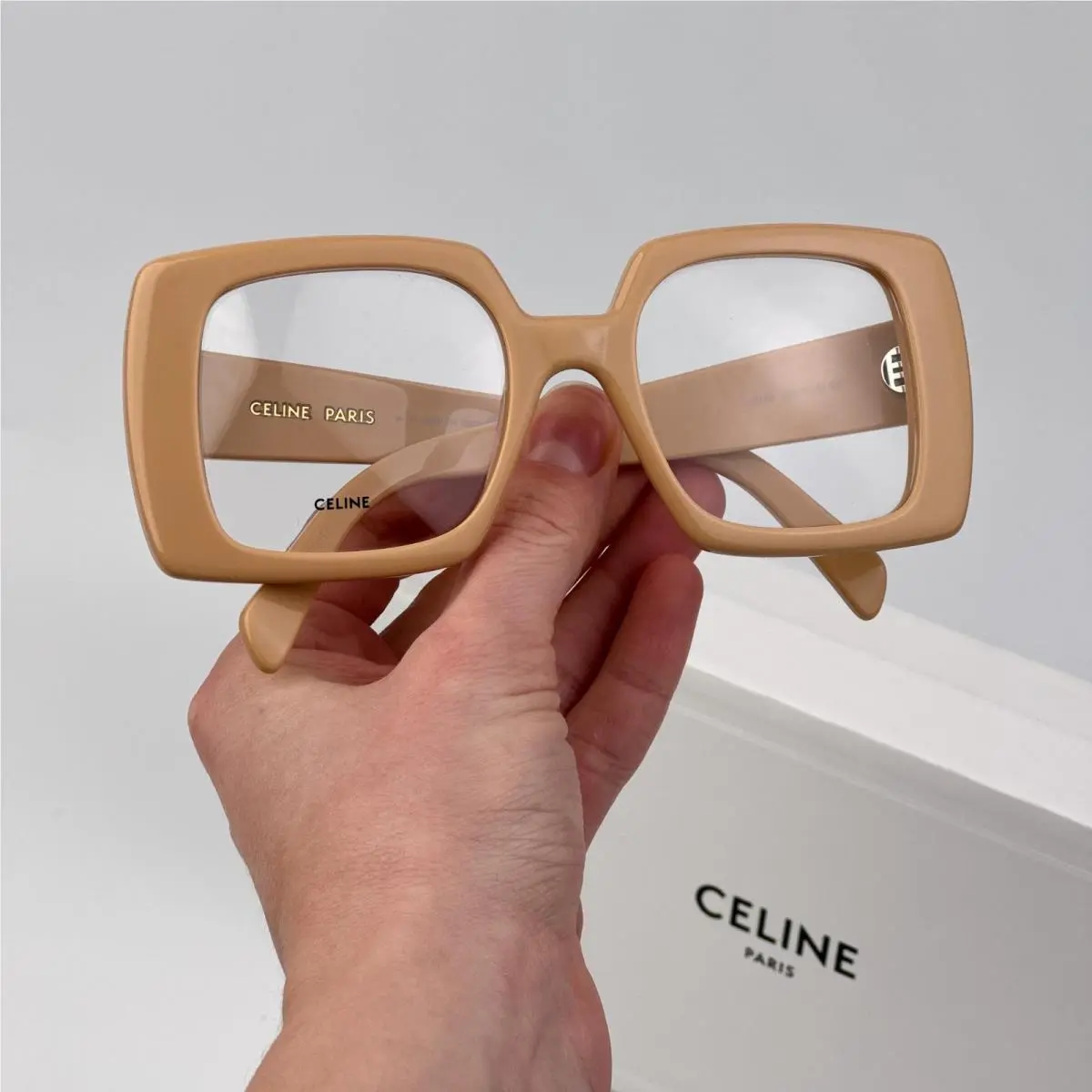 Celine Women Eyeglasses Beige Demo Square CL50121I 057