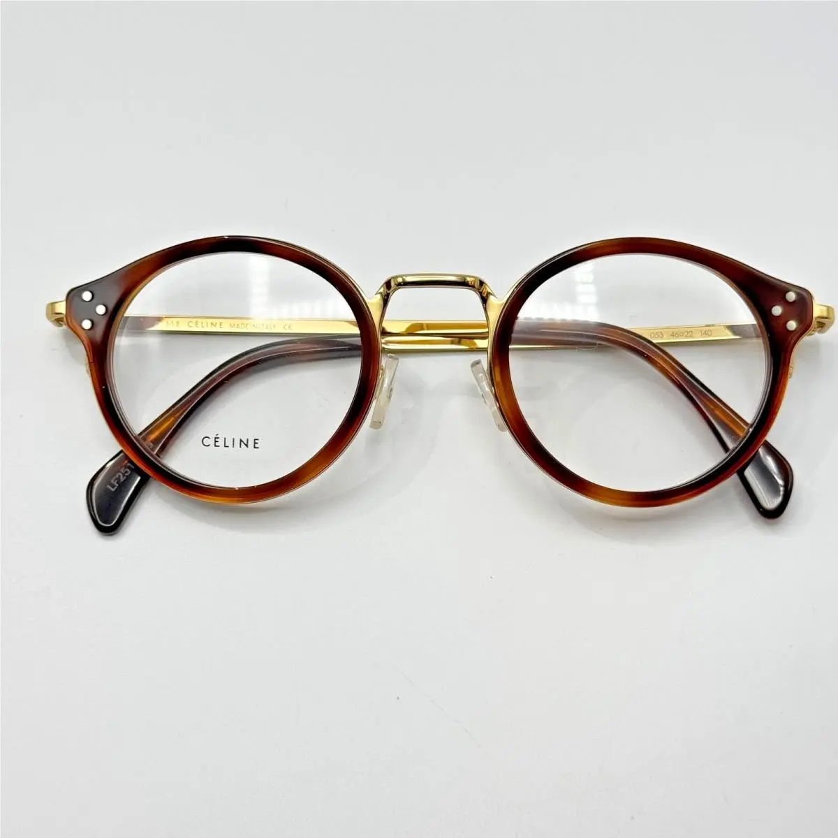 Celine Eyeglasses Frame CL50001U 053 Havana Brown Round 46-22-140
