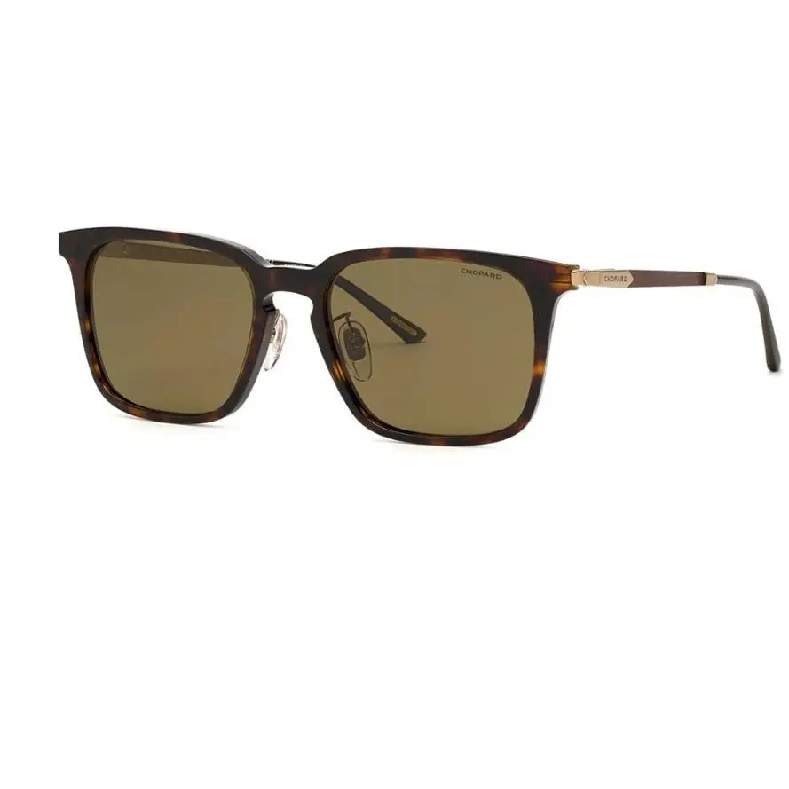 Chopard Wood Sunglasses SCH339 722P 54 Sunglasses Shiny Dark Havana/brown Men`s