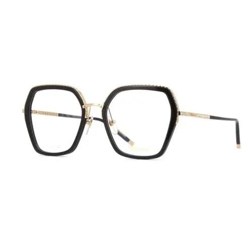 Eyeglasses VCHG28S 300N 53 Shiny Black and Gold Optical Frame by Chopard